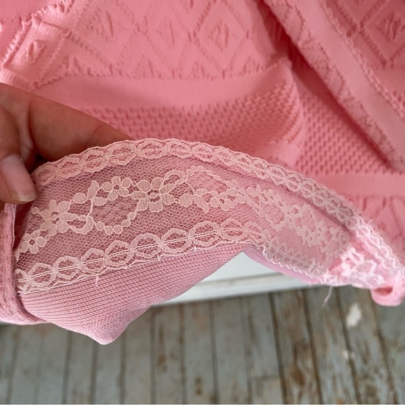 Vintage 60s Barbie Pink Dress Mod Barbiecore Long Sleeve Mini Small to Medium - Picture 4 of 10